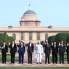 Thủ tướng Nguyễn Xuân Phúc (thứ tư từ trái sang), Thủ tướng Ấn Độ Narendra Modi (giữa) và các nhà lãnh đạo ASEAN. (Ảnh: Thống Nhất/TTXVN)