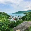 Vẻ đẹp của một góc đảo Cù Lao Chàm nhìn từ trên cao. (Ảnh: Trọng Đạt/TTXVN)
