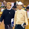 Ông U Win Myint (phải) trong cuộc họp Quốc hội Myanmar tại Nay Pyi Taw ngày 28/3. (Nguồn: THX/TTXVN)
