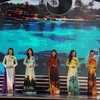 Các thí sinh tại đêm bán kết cuộc thi Hoa hậu biển Việt Nam toàn cầu 2018. (Ảnh: Lê Sen/TTXVN)