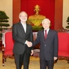 Tổng Bí thư Nguyễn Phú Trọng tiếp Chủ tịch Quốc hội Iran Ali Ardeshir Larijani thăm chính thức Việt Nam. (Ảnh: Trí Dũng/TTXVN)