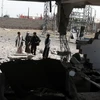 Cảnh đổ nát sau một cuộc không kích tại Sanaa, Yemen ngày 20/4. (Nguồn: THX/TTXVN)