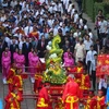 Một nghi thức tại buổi lễ ở Thành phố Hồ Chí Minh. (Ảnh: Thế Anh/TTXVN)