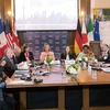 Các Ngoại trưởng Nhóm G7 thảo luận tại hội nghị ở Toronto, Canada. (Nguồn: AFP/TTXVN)
