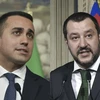 Lãnh đạo M5S Luigi Di Maio (trái) và lãnh đạo đảng cực hữu Liên đoàn Matteo Salvini (phải). (Nguồn: AFP/TTXVN)