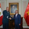 Bộ trưởng Quốc phòng Mexico, Đại tướng Salvador Cienfuegos Zepeda tiếp Đại sứ Việt Nam tại Mexico Nguyễn Hoài Dương. (Ảnh do Bộ Quốc phòng Mexico cung cấp)