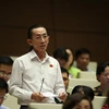 Đại biểu Quốc hội Thành phố Hồ Chí Minh Trần Hoàng Ngân phát biểu. (Ảnh: Dương Giang/TTXVN)