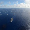Tàu chiến các nước tham gia cuộc tập trận RIMPAC 2016. (Nguồn: Hải quân Mỹ)