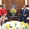 Chủ tịch nước Trần Đại Quang tiếp bà Nienke Trooster, Đại sứ Hà Lan tại Việt Nam đến chào từ biệt, kết thúc nhiệm kỳ công tác. (Ảnh: Nhan Sáng/TTXVN)