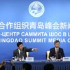 Họp báo ngày 8/6 trước thềm Hội nghị thượng đỉnh SCO lần thứ 18 tại thành phố Thanh Đảo, tỉnh Sơn Đông, miền Đông Trung Quốc. (Nguồn: THX/TTXVN)