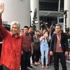 Chủ tịch đảng Mặt trận Dân tộc Mã Lai thống nhất (UMNO) Ahmad Zahid Hamidi đến trụ sở Ủy ban chống tham nhũng Malaysia. (Nguồn: Bernama)