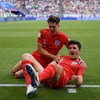 Niềm vui của cầu thủ đội tuyển Anh trong trận gặp Thụy Điển. (Nguồn: Getty Images)