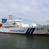 Tàu huấn luyện Kojima vào cập cảng Tiên Sa (Đà Nẵng). (Ảnh: Trần Lê Lâm/TTXVN)