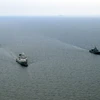 Các tàu tham gia cuộc tập trận. (Nguồn: mil.gov.ua)
