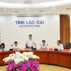 Ông Vương Trinh Quốc - Chánh văn phòng Ủy ban Nhân dân tỉnh Lào Cai công bố nguyên nhân gây thối dứa ở Bản Lầu, huyện Mường Khương. (Ảnh: Quốc Khánh/TTXVN)