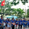 Thanh niên kiều bào từ 10 quốc gia trên thế giới tham dự Trại Hè tại Thành phố Hồ Chí Minh. (Ảnh: Thế Anh/TTXVN)