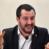 Bộ trưởng Nội vụ Italy Matteo Salvini phát biểu tại một cuộc họp báo ở Rome. (Ảnh: AFP/TTXVN)