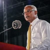 Ứng viên Tổng thống đối lập Ibrahim Mohamed Solih vận động tranh cử tại Male ngày 8/9. (Ảnh: AFP/TTXVN)