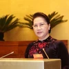 Chủ tịch Quốc hội Nguyễn Thị Kim Ngân phát biểu chỉ đạo Hội nghị. (Ảnh: Trọng Đức/TTXVN)