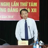 Ông Lê Quang Vĩnh, Phó Chánh Văn phòng Trung ương Đảng trả lời câu hỏi của các phóng viên. (Ảnh: Phương Hoa/TTXVN)