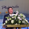 Đại sứ Việt Nam tại Đức Đoàn Xuân Hưng đánh giá cao đóng góp của những người Hà Nội tại Đức. (Ảnh: Phạm Thắng/Vietnam+)