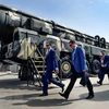 Tên lửa đạn đạo liên lục địa Topol của Nga tại triển lãm quốc phòng Kubinka ở ngoại ô Moskva ngày 22/8/2017. (Nguồn: AFP/TTXVN)