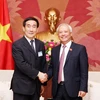 Phó Chủ tịch Quốc hội Uông Chu Lưu tiếp ông Lý Phi, Chủ nhiệm Ủy ban Hiến pháp và Pháp luật của Nhân đại Trung Quốc. (Nguồn: TTXVN)