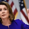 Lãnh đạo đảng Dân chủ tại Hạ viện Mỹ Nancy Pelosi trong cuộc họp báo tại trụ sở của đảng ở Washington DC., ngày 6/11/2018. (Ảnh: AFP/TTXVN)