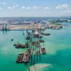 Cảng nước sâu Hòa Phát Dung Quất khi hoàn thành sẽ nằm trong Top 2 cảng đón tàu trọng tải lớn nhất Việt Nam, lên tới 200.000 tấn. (Nguồn: CTV)