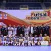 Đội tuyển Thái Sơn Nam đã bảo vệ thành công ngôi vô địch tại mùa giải năm nay. (Ảnh: Trung Nguyên/TTXVN)