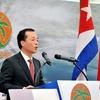 Bộ trưởng Bộ Xây dựng Việt Nam Phạm Hồng Hà phát biểu trong buổi lễ. (Ảnh: Vũ Lê Hà/TTXVN)