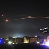 Hệ thống phòng không Syria đánh chặn thành công tên lửa Israel nhằm vào không phận thủ đô Damascus ngày 10/5/2018. (Ảnh: AFP/TTXVN)