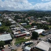 Quang cảnh khu vực biên giới giữa thành phố Pacaraima, bang Roraima, Brazil, và thành phố Santa Elena de Uiaren, Venezuela. (Ảnh: AFP/TTXVN)