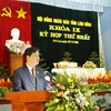 Ông Trần Đức Quận - Phó Bí thư Thường trực Tỉnh ủy, Chủ tịch Hội đồng Nhân dân tỉnh khoá IX phát biểu tại kỳ họp. (Nguồn: dbnd.lamdong.gov.vn)