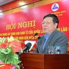 Ông Lê Ngọc Hưng, Phó Chủ tịch Ủy ban Nhân dân tỉnh Lào Cai phát biểu tại hội nghị. (Ảnh: Hương Thu/TTXVN)