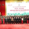 Tổng Bí thư, Chủ tịch nước Nguyễn Phú Trọng, các lãnh đạo Đảng, Nhà nước và các đại biểu chụp ảnh chung. (Ảnh: Trí Dũng/TTXVN)