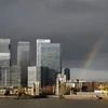 Quang cảnh trung tâm tài chính tại thủ đô London, Anh. (Ảnh: AFP/TTXVN)