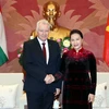 Chủ tịch Quốc hội Nguyễn Thị Kim tiếp Phó Chủ tịch Quốc hội Hungari István Jakab đang ở thăm và làm việc tại Việt Nam. (Ảnh: Trọng Đức/TTXVN)