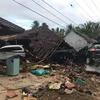 Một khu dân cư ở Indonesia bị sóng thần phá hủy. (Ảnh: Đỗ Quyên/Vietnam+)