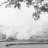 Chiến sỹ Đại đội 7, Đoàn M16 pháo binh Lạng Sơn dội bão lửa trừng trị quân địch. (Ảnh: Minh Điền/TTXVN)