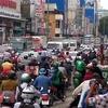 Các phương tiện ùn tắc giao thông trên đường Hoàng Văn Thụ, quận Tân Bình, Thành phố Hồ Chí Minh. (Ảnh: Hoàng Hải/TTXVN)