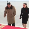 Nhà lãnh đạo Triều Tiên Kim Jong-un (trái) và bà Kim Yo-jong tại Bình Nhưỡng. (Nguồn: Yonhap/TTXVN)