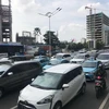 Mật độ giao thông dày đặc trên đường phố Jakarta. (Ảnh: Đỗ Quyên/Vietnam+)