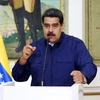 Tổng thống Venezuela Nicolas Maduro tại cuộc họp báo ở Caracas, Venezuela ngày 11/3. (Ảnh: AFP/TTXVN)