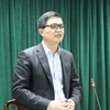 Ông Nguyễn Thanh Phong, Cục trưởng Cục An toàn thực phẩm phát biểu tại buổi làm việc. (Ảnh: Thanh Thương/TTXVN)