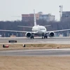 Máy bay Boeing 737 Max 8 hạ cánh tại sân bay Reagan ở Washington D.C., Mỹ, ngày 13/3/2019. (Ảnh: THX/TTXVN)