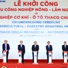 Thủ tướng Nguyễn Xuân Phúc dự Lễ khởi công dự án Khu công nghiệp Nông-Lâm nghiệp và Khu công nghiệp cơ khí ôtô Thaco Chu Lai mở rộng. (Ảnh: Thống Nhất/TTXVN)