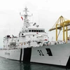 Tàu ICGS VIJIT của Lực lượng bảo vệ bờ biển Ấn Độ cập cảng Tiên Sa thăm thành phố Đà Nẵng. (Ảnh: Trần Lê Lâm/TTXVN)