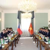 Thủ tướng Nguyễn Xuân Phúc hội đàm với Thủ tướng Cộng hòa Séc Andrej Babis. (Ảnh: Thống Nhất/TTXVN)