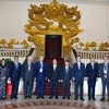 Thủ tướng Nguyễn Xuân Phúc và các Trưởng đoàn tại buổi tiếp. (Ảnh: Thống Nhất/TTXVN)